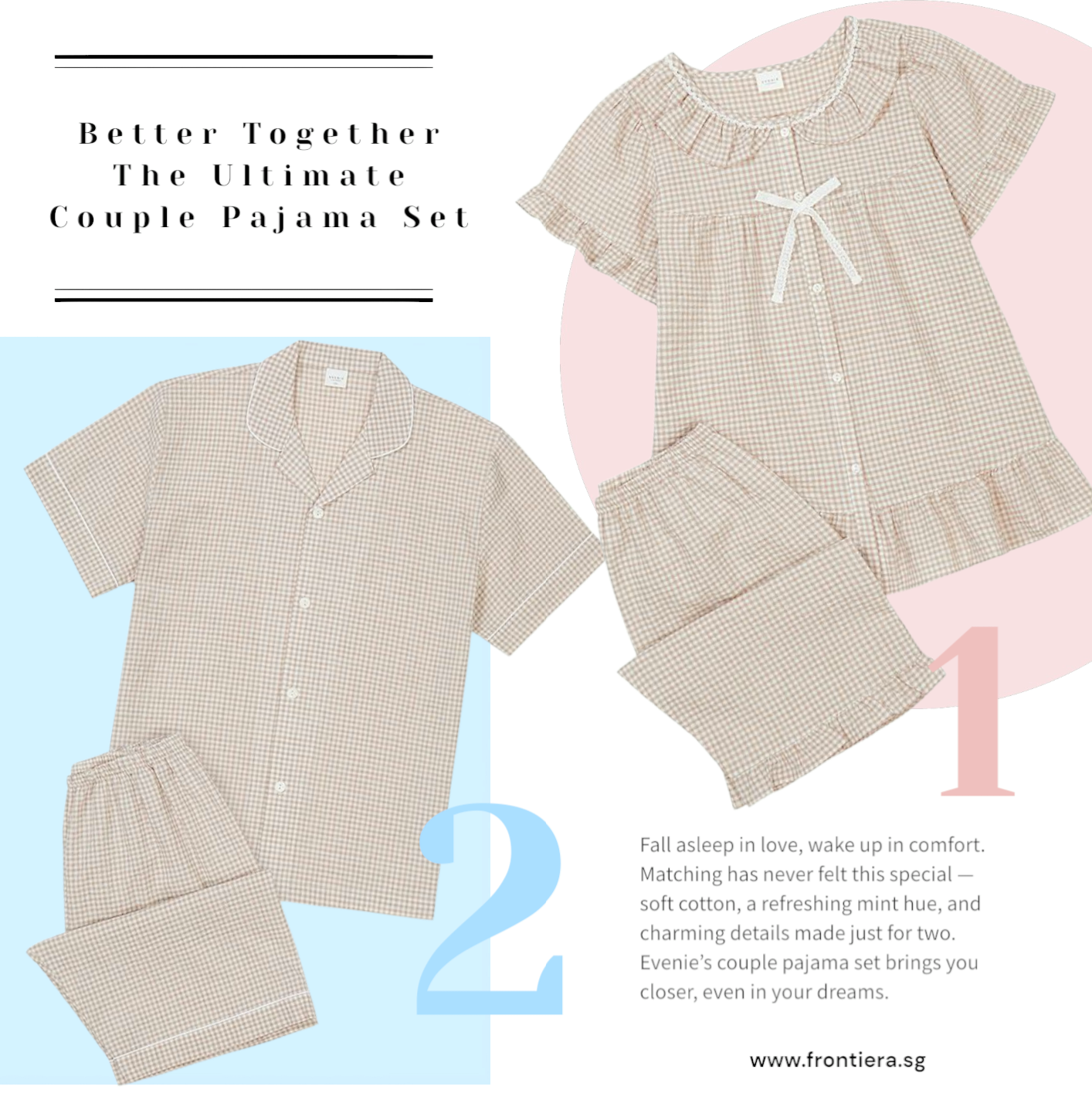 Ultimate Couple Sleepwear Set [Beige]