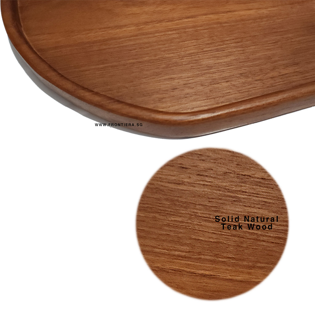 OVAL TRAY | Teakwood Oval Serving Tray 400mm [𝗟𝗮𝗿𝗴𝗲]