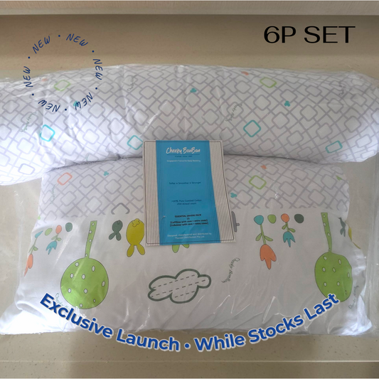 Cheeky Bon Bon Baby Bedding 6P Set – Special Offer (Pillow + Bolster + Extra Covers) S,LL,J Sizes