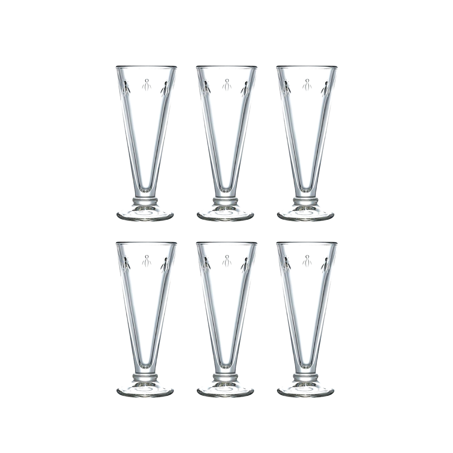 Abeille Bee (Set of 6) Flutes Glass Ø67xH170mm, 150ml