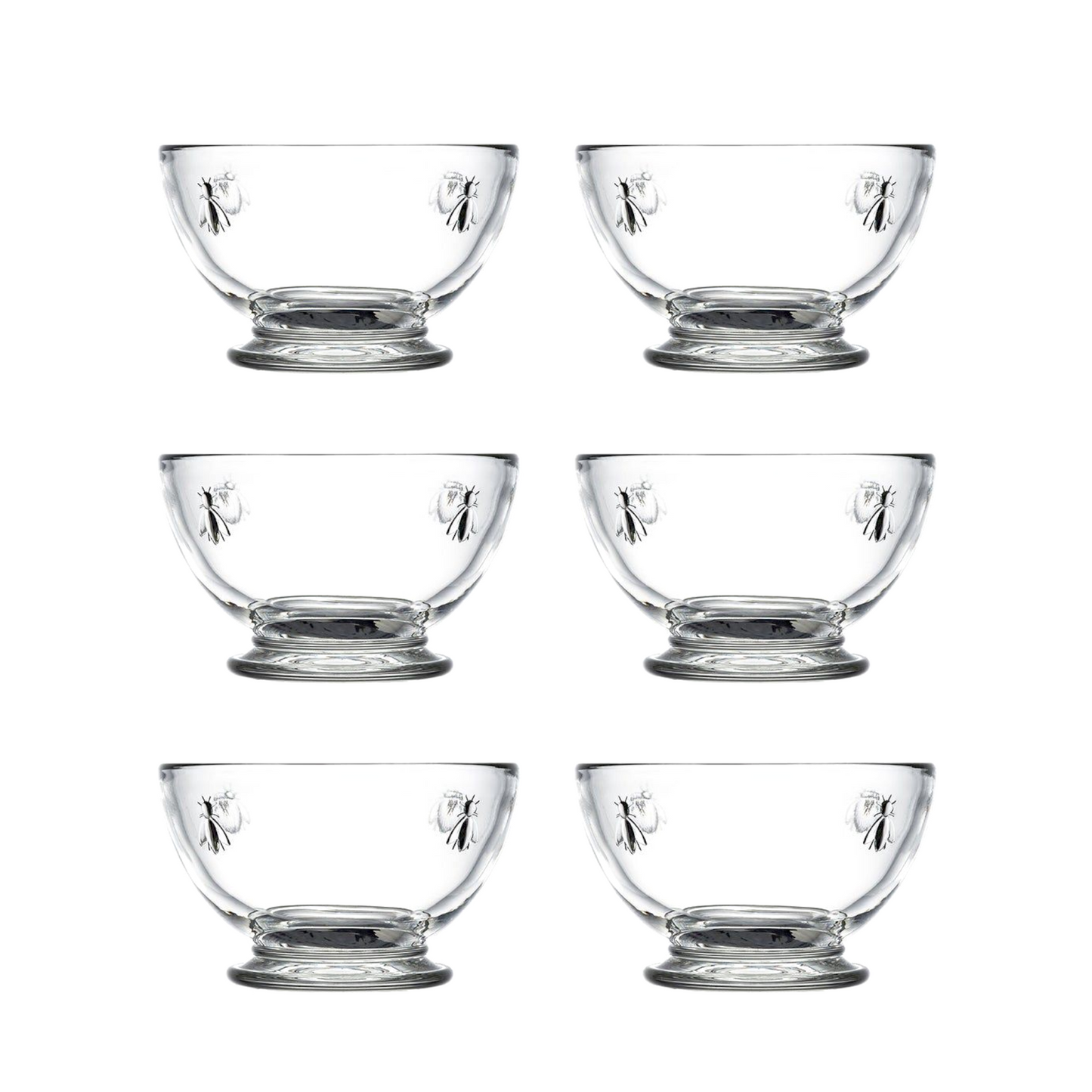 Abeille Bee (Set of 6) Dessert Bowl Glass (S) Ø105xH66mm, 270ml