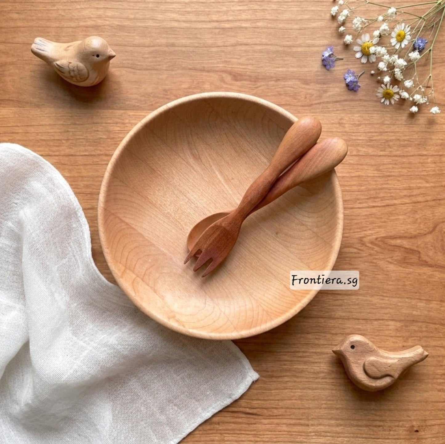 Hardwood Baby Spoon & Fork Set