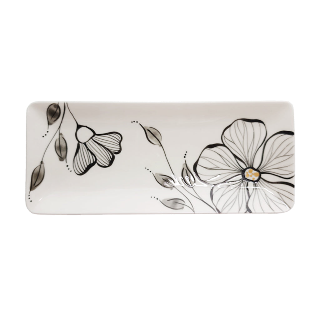 Golden Elegance Rectangular Plate 280mm