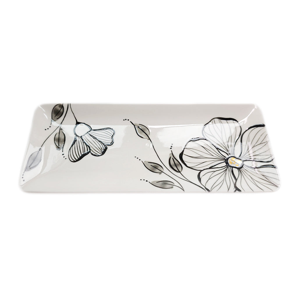 Golden Elegance Rectangular Plate 280mm