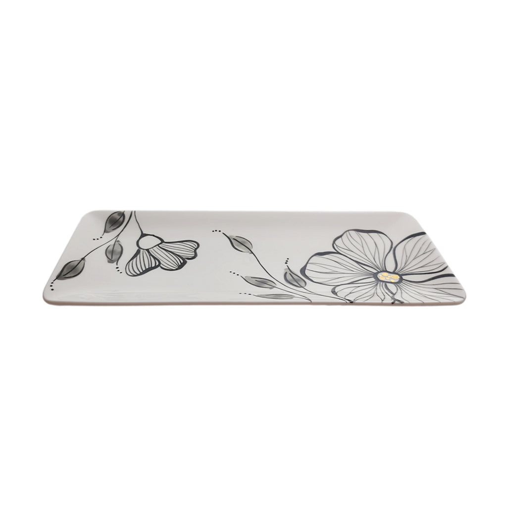 Golden Elegance Rectangular Plate 280mm