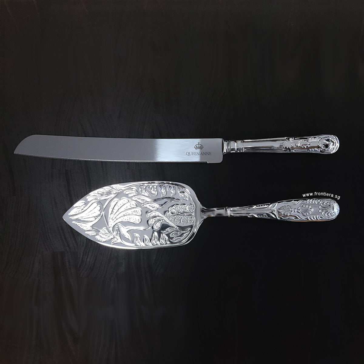 Silverplated Cake Server & Bridal Knife Set