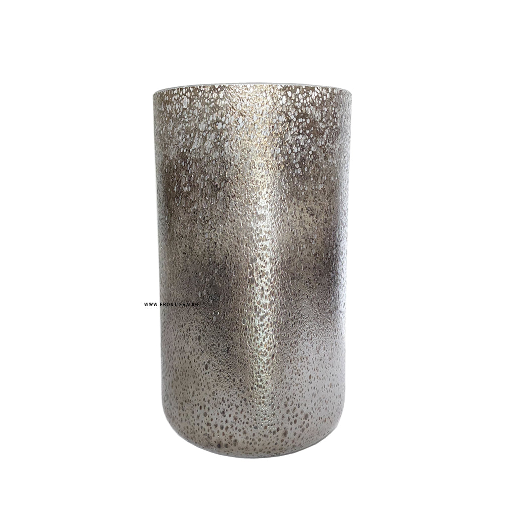 Cratere Space-silver Mouth-blown Medium Vase