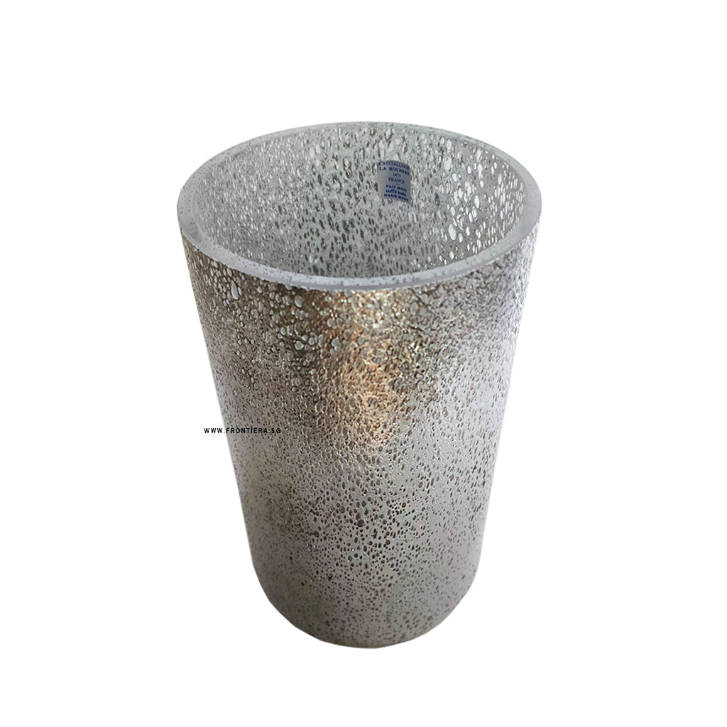 Cratere Space-silver Mouth-blown Medium Vase