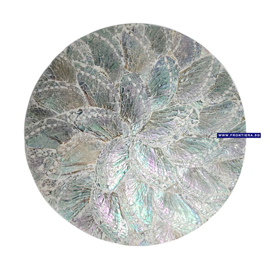 White Abalone Shell Inlayed 30cm Round Placemats / Tablemats
