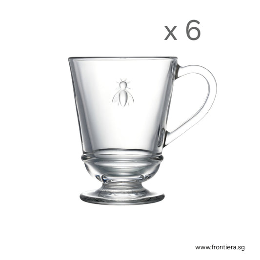 Abeille (Set of 6) Bee Mug Glass Ø85xH115mm, 275ml