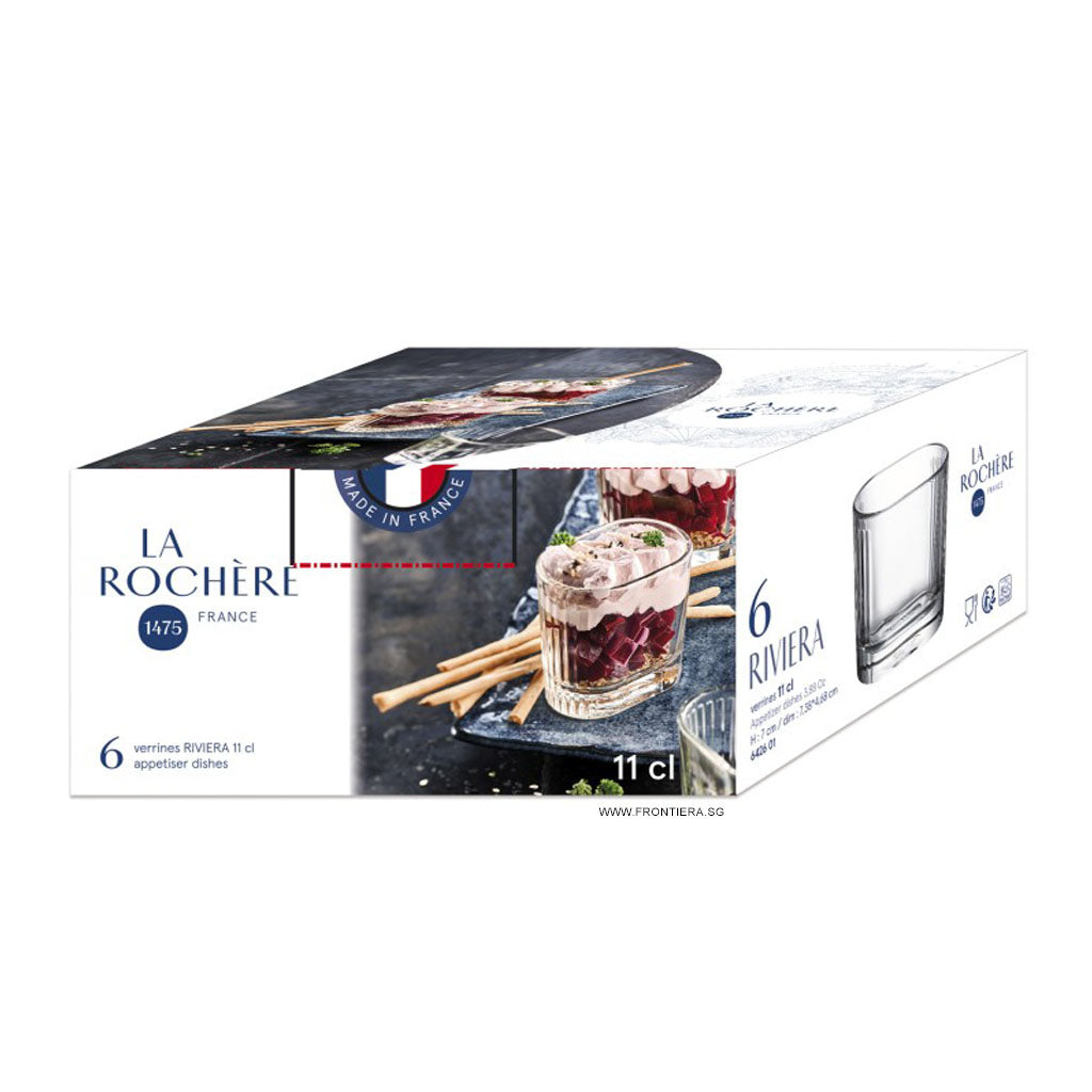 Riviera Set of 6 Appetizer dish Glass Ø74xH70mm, 11ml
