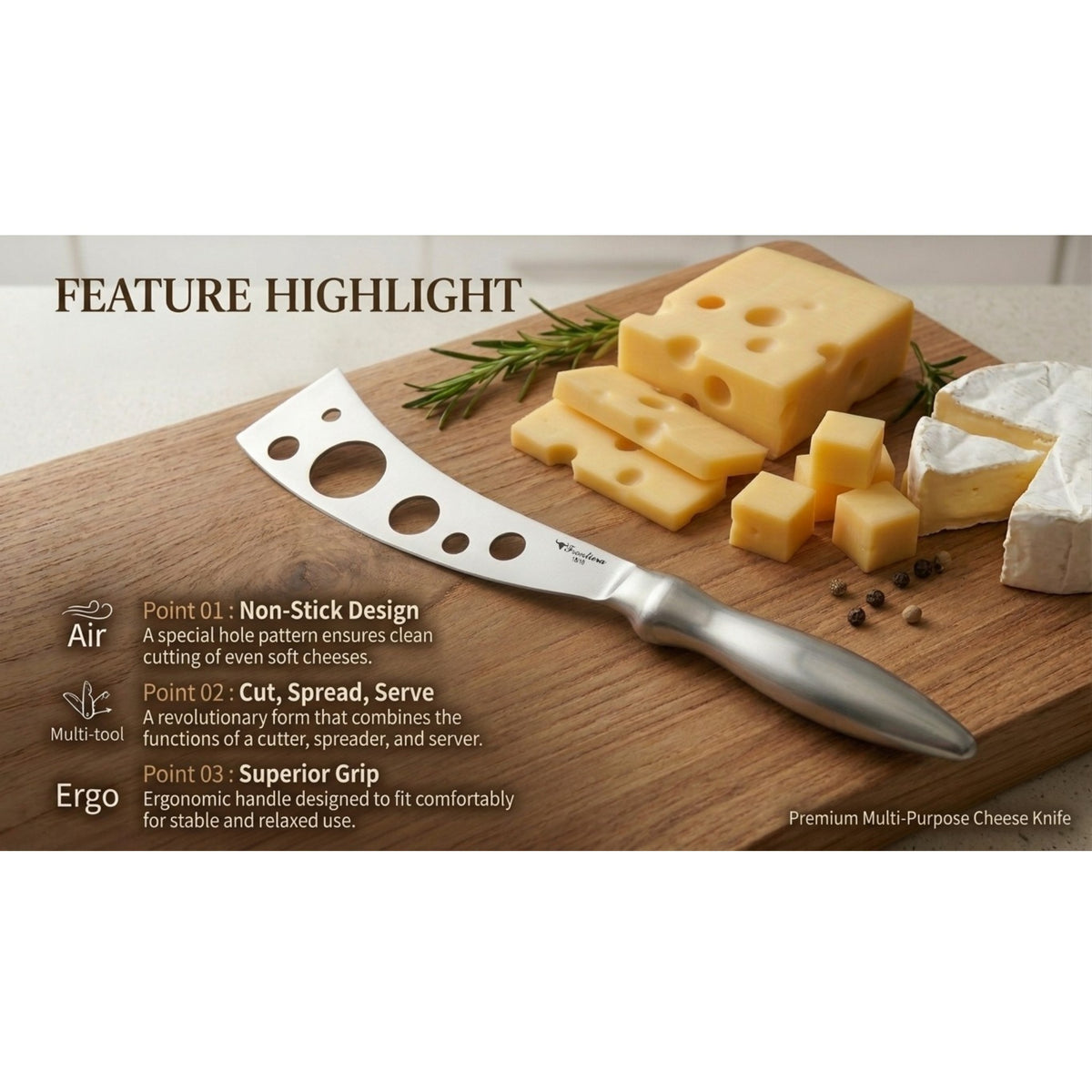 Stylish Multipurpose Cheese Knife