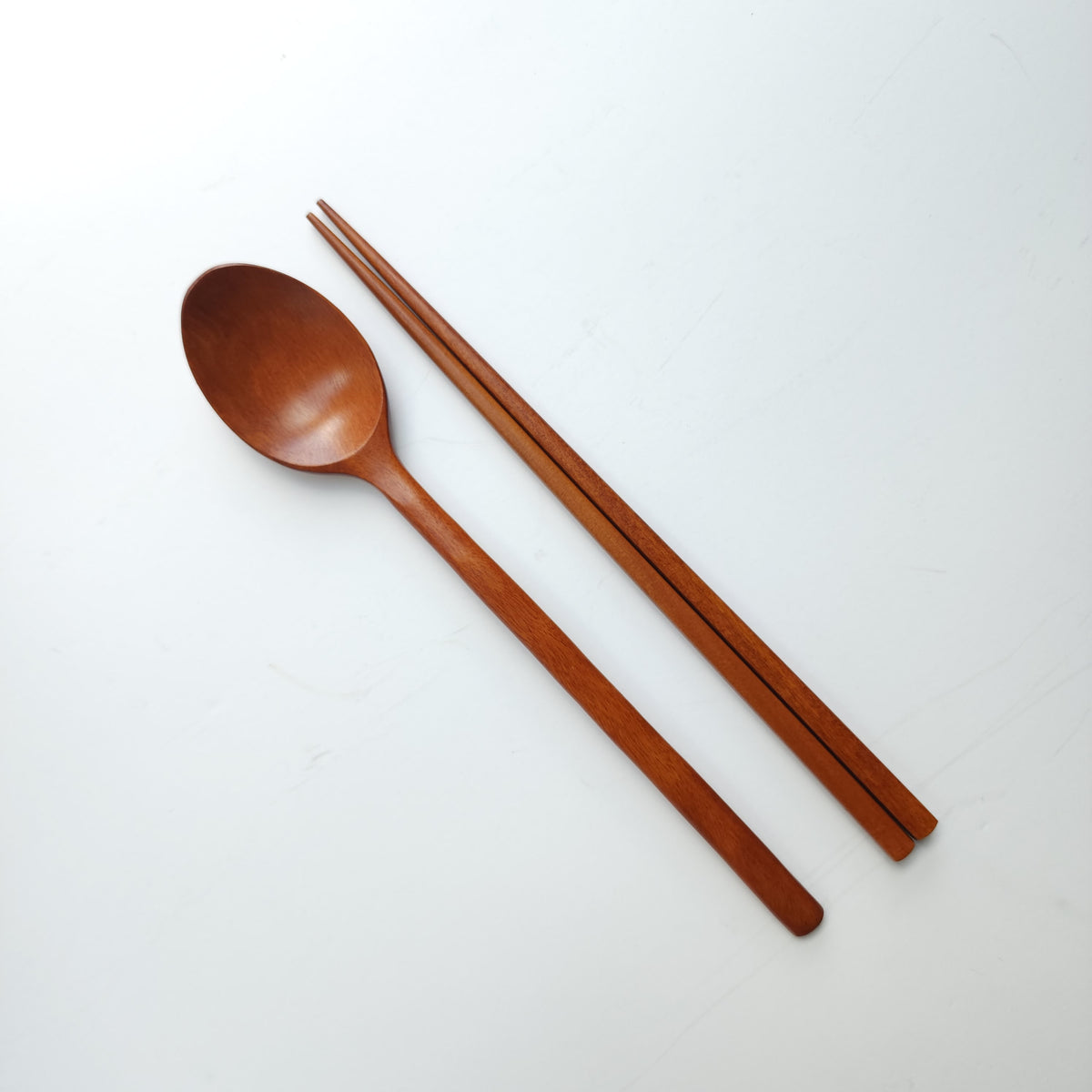 Natural Ottchil Lacqured Adult Wooden Spoon & Chopstick 235mm + Custome Engraving (Optional)