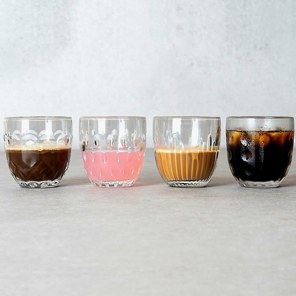 Troquet Tumbler (Set of 4) 230ml, Assorted Design