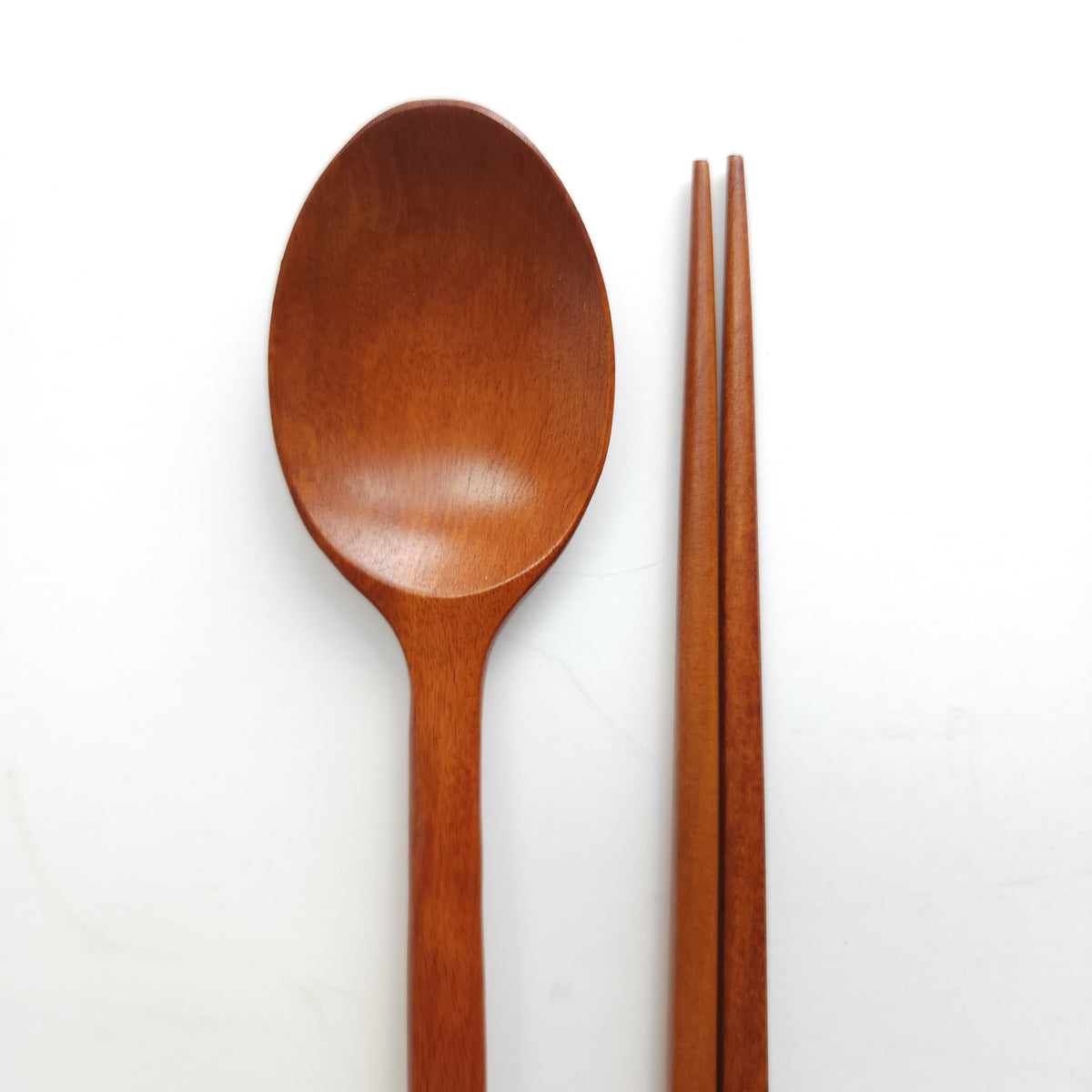 Natural Ottchil Lacqured Adult Wooden Spoon & Chopstick 235mm + Custome Engraving (Optional)