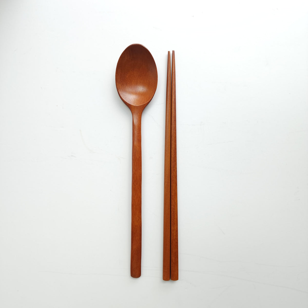 Natural Ottchil Lacqured Adult Wooden Spoon & Chopstick 235mm + Custome Engraving (Optional)