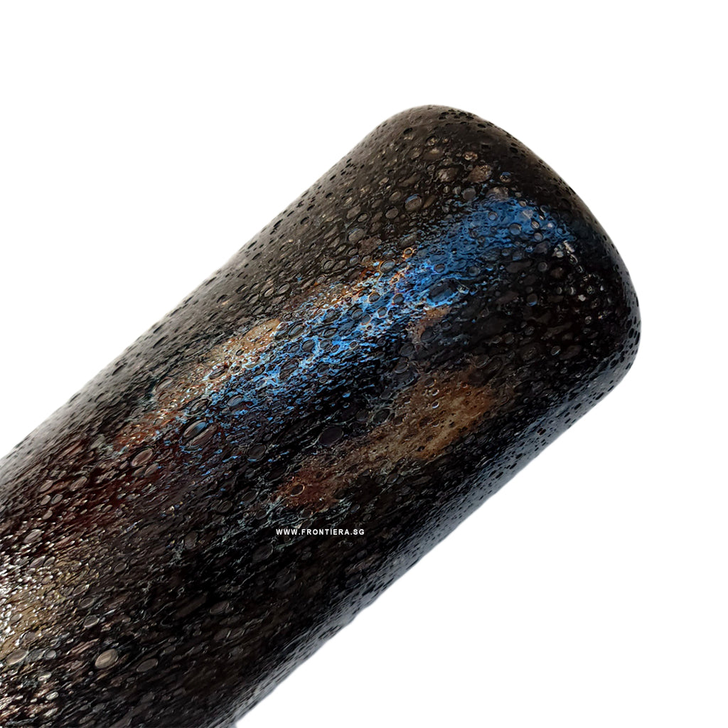 Cratere Space Brwonish black, Hand Blown High Vase(L) Ø105xH285mm