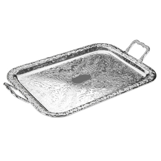 [England Silverware] Medium Oblong Tray with Handles 515mm