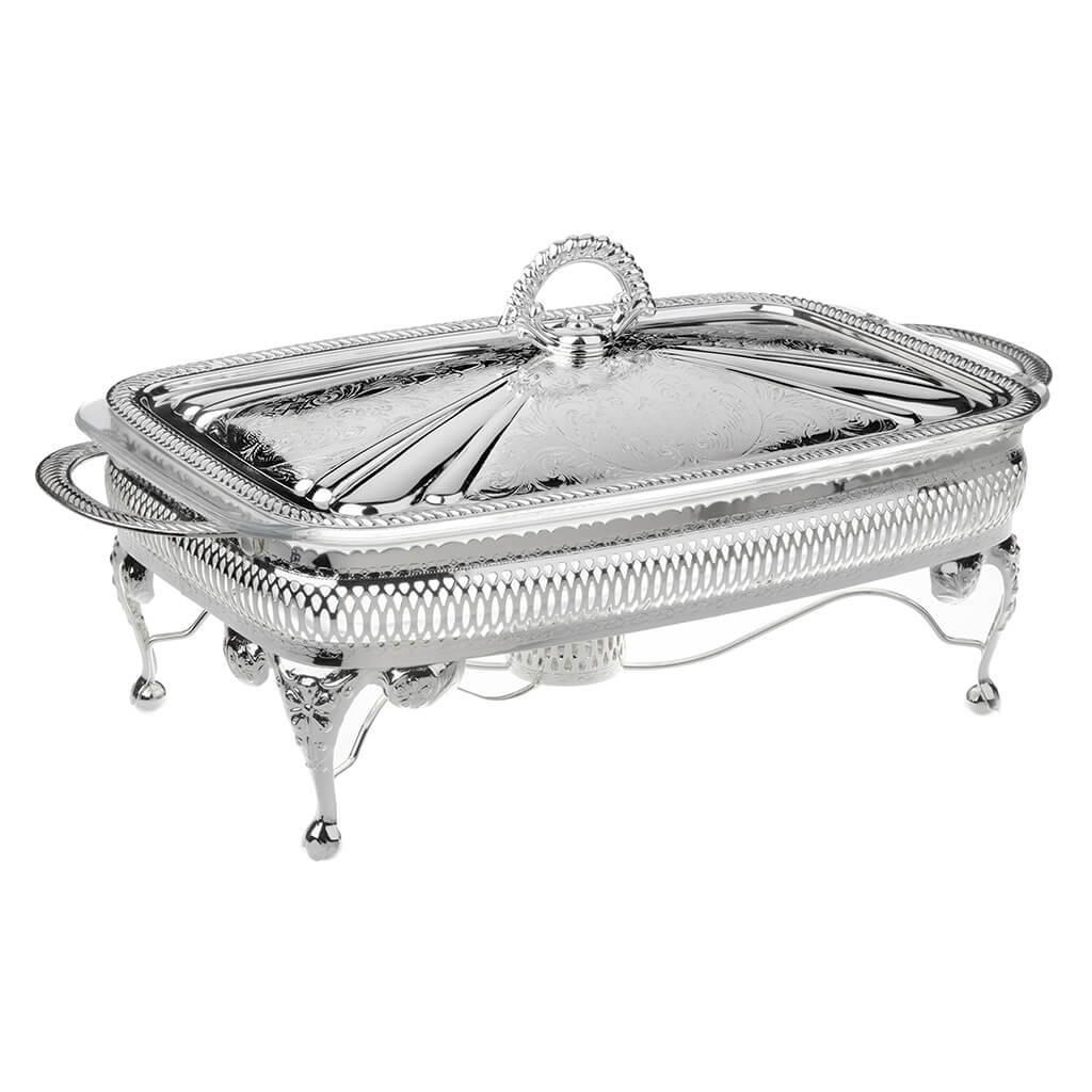 [England Silverware] Single Oblong Casserole Lid with Warmers  [𝗦𝗢𝗟𝗗 𝗢𝗨𝗧]