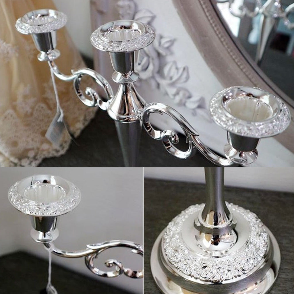 [England Silverware] 3 Arm Rose Candelabra / Luxury Candle Stand 𝟭𝟱% 𝗢𝗙𝗙