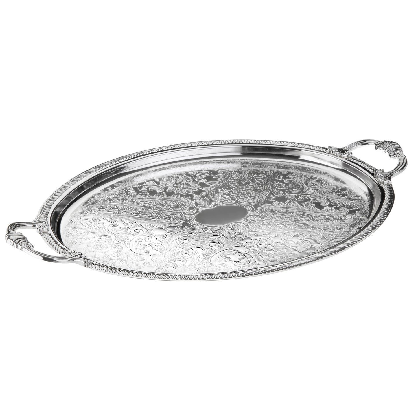 [England Silverware] Shallow Large Oval Serving Tray with Handle 505mm 𝟭𝟬% 𝗢𝗙𝗙