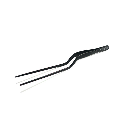 High Precision Offset Chef's Tweezers (20cm/7.87") BLACK + Custome Engraving (Optional)