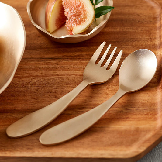 Bangjja Yugi Dodam Baby [Fork 1p & Spoon 1p] 2P Cutlery Set