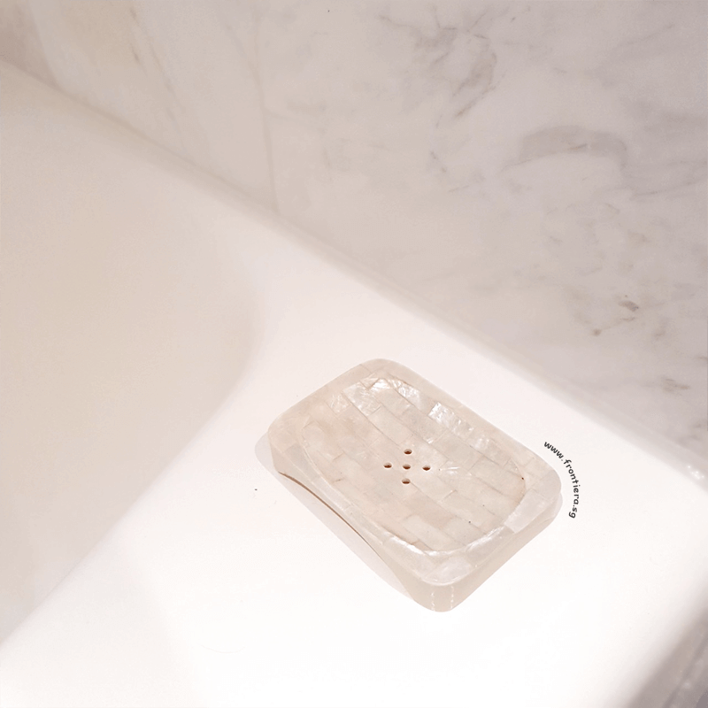 Seashells Square Soap Dish [Gold/Silver]