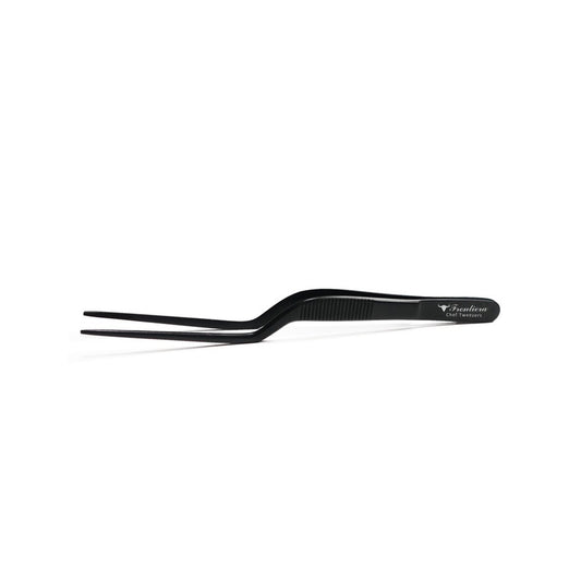 High Precision Offset Chef's Tweezers (14cm/5.5") BLACK + Custome Engraving (Optional)