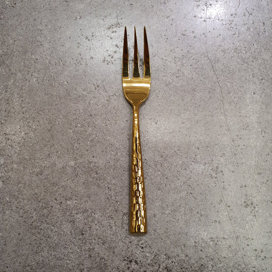 Hammered Gold Cake Fork 152mm