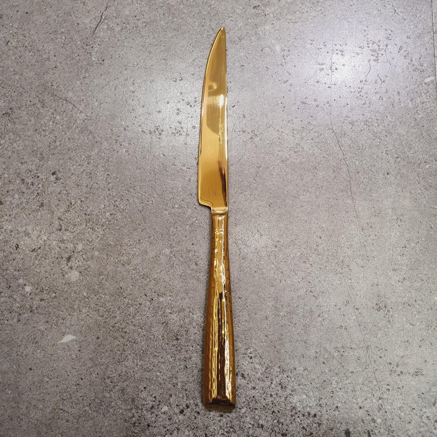 Frontiera Hammered Gold Table Knife 238mm [𝗦𝗢𝗟𝗗 𝗢𝗨𝗧]