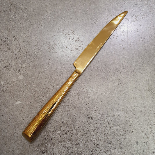 Frontiera Hammered Gold Table Knife 238mm