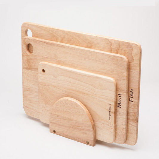 3-Pieces Wooden Cutting Board with Holder