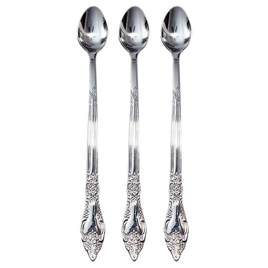 Rose 3-Pcs Long Drink Spoon Set 198mm [𝗦𝗼𝗹𝗱 𝗼𝘂𝘁]