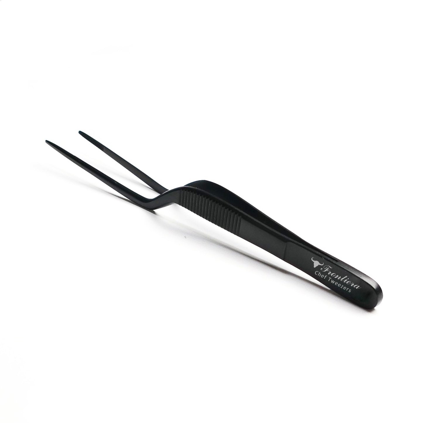 High Precision Offset Chef's Tweezers (14cm/5.5") BLACK + Custome Engraving (Optional)