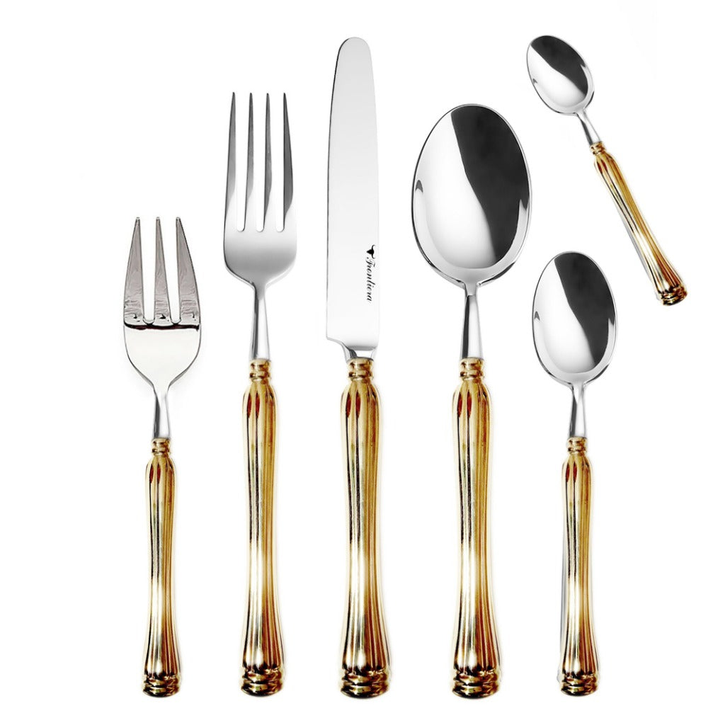 Swan Gold 24Pcs, 4-Person Cutlery Set