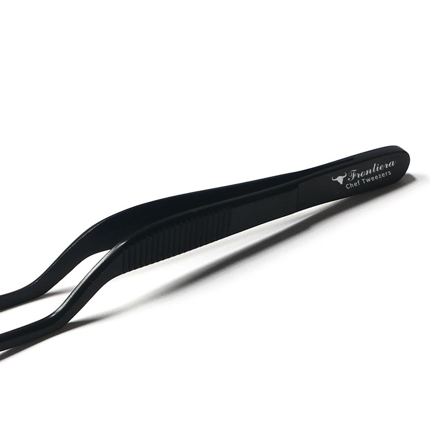 High Precision Offset Chef's Tweezers (20cm/7.87") BLACK + Custome Engraving (Optional)