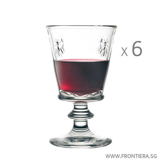 Abeille Bee Set of 6 Large Goblet Glass Ø95xH160mm, 350ml