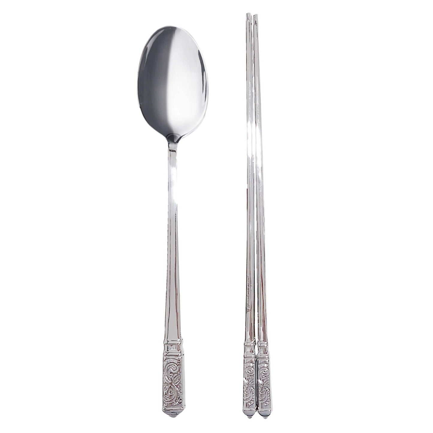 Baroque Oriental (Short Pattern, Mirror) Spoon / Chopsticks