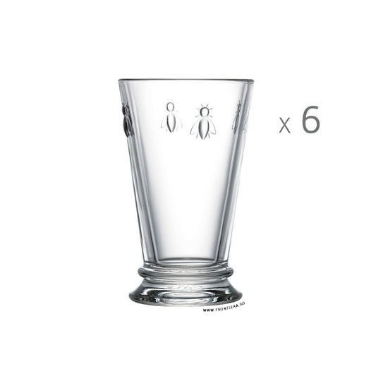 Abeille Set of 6 Bee Long Drink Glass Ø85xH138mm, 310ml