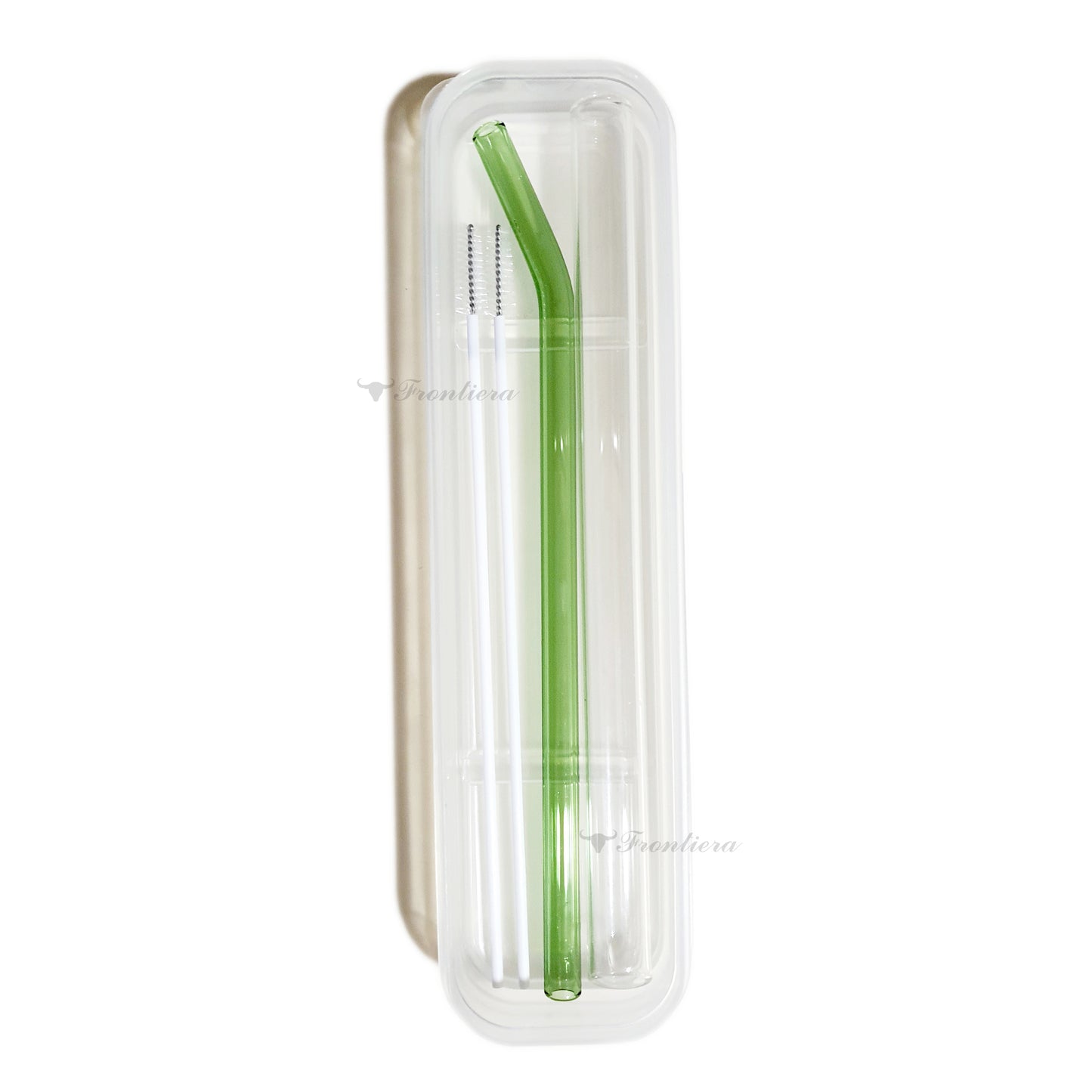 Eco Friendly Glass Straw Set (Green)