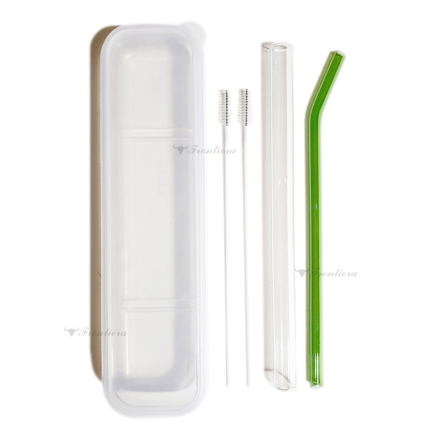 Eco Friendly Glass Straw Set (Green)