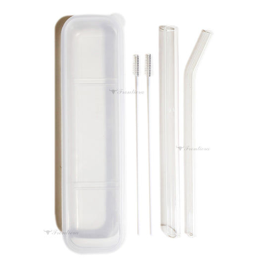 Eco Friendly Glass Straw Set (Transparent)