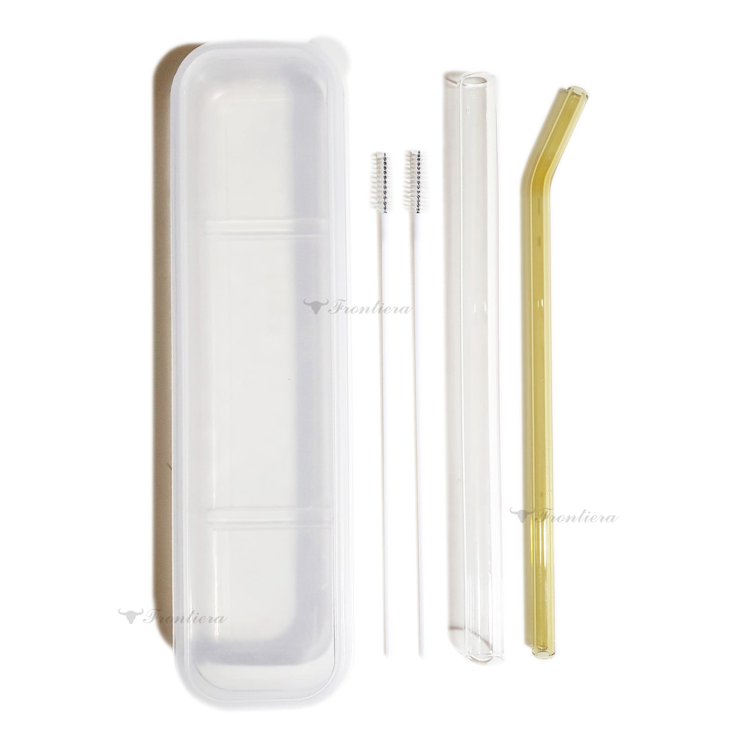 Eco Friendly Glass Straw Set (Yellow)