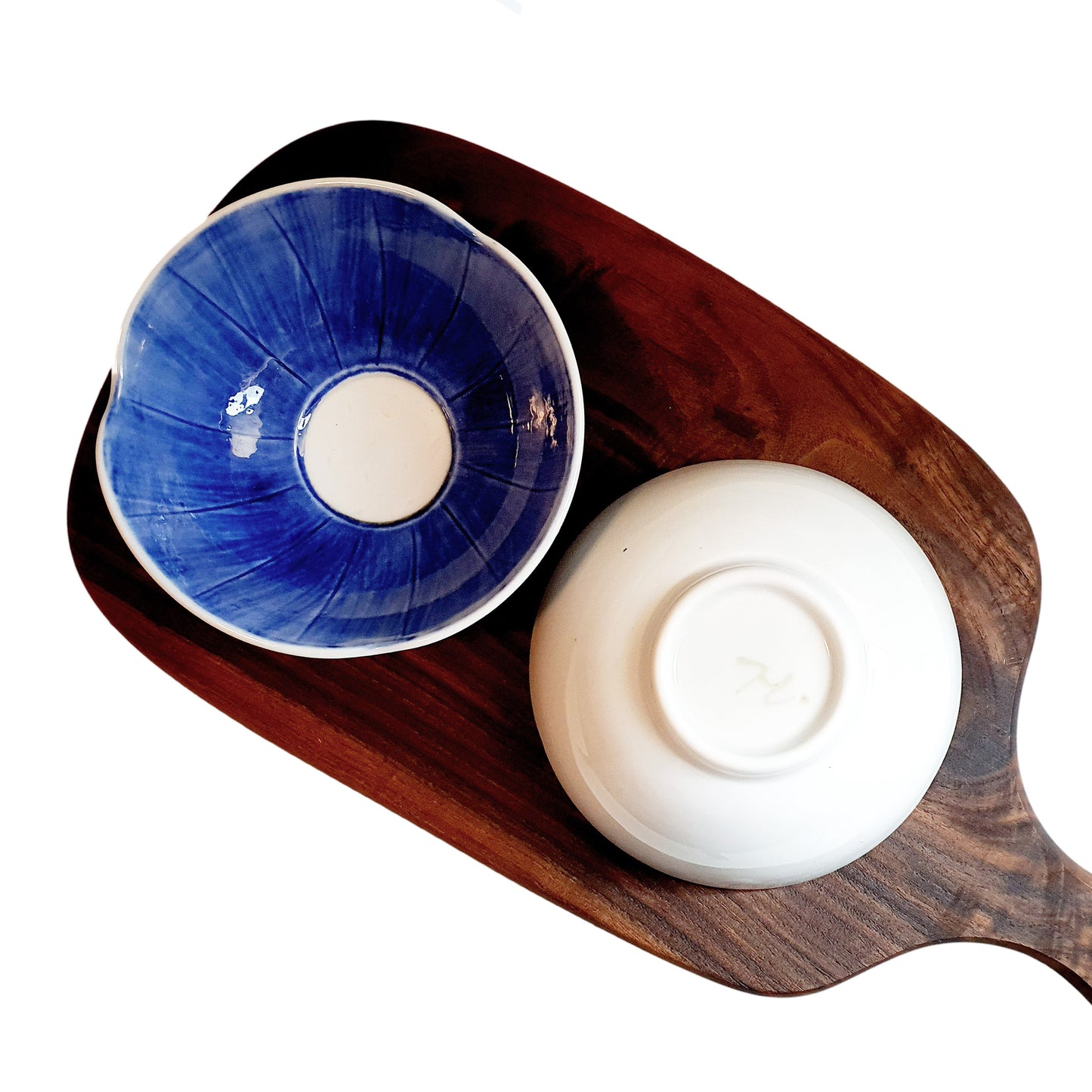Flower Petal Rice Blue Bowl (1pc/4pcs Set)