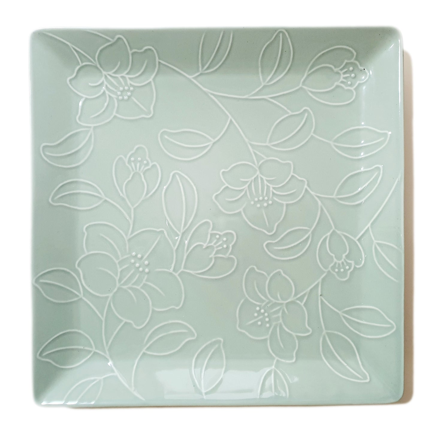 Refreshing Square Dinner/Sharing Plate 280mm (Mint Color)