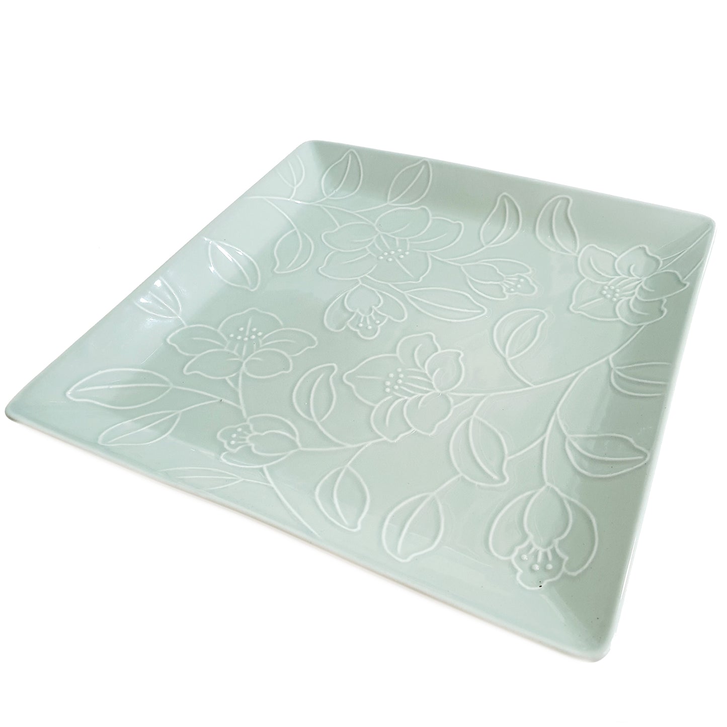 Refreshing Square Dinner/Sharing Plate 280mm (Mint Color)