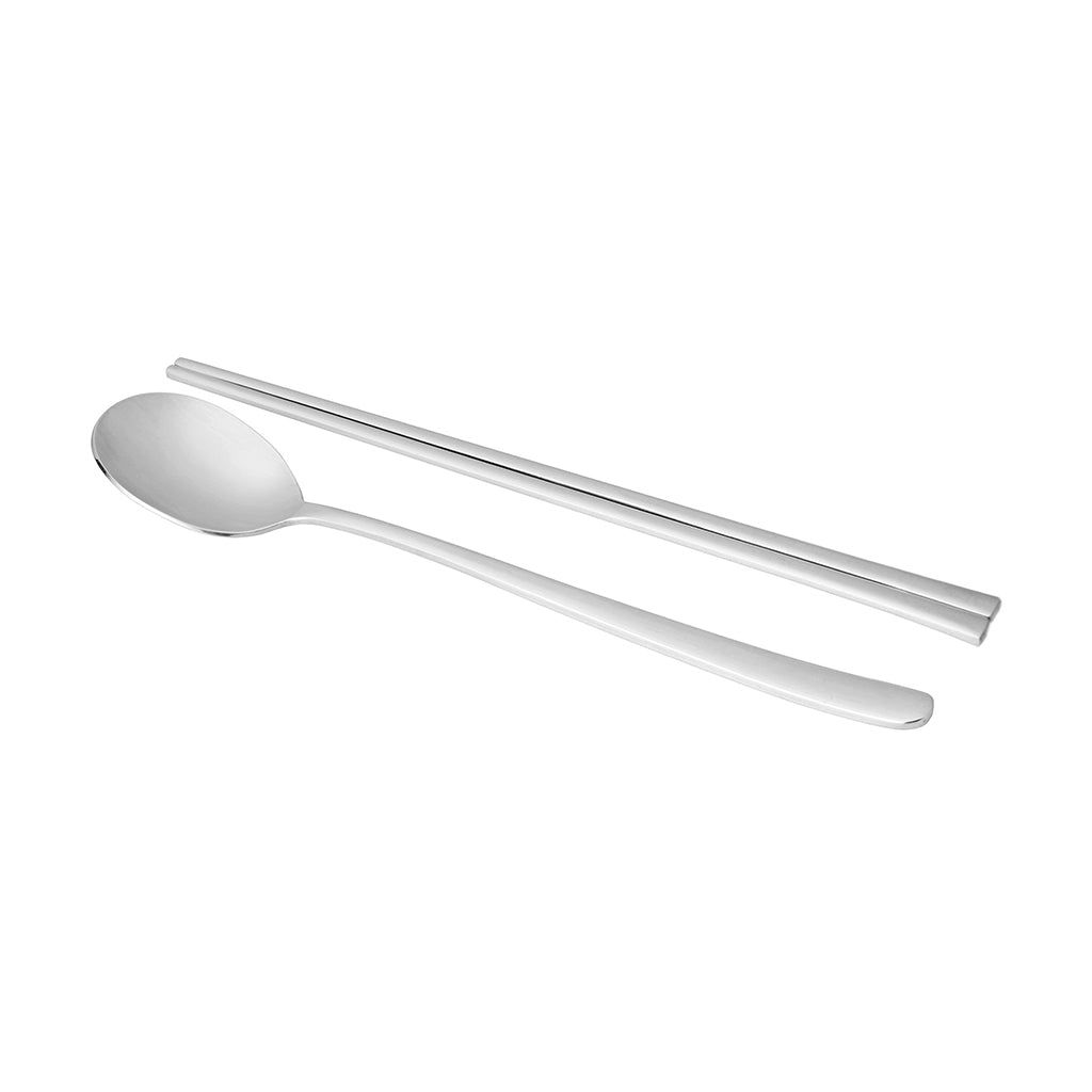 FR4(Satin) Korean Spoon & Chopsticks Set of [2/6] + Custome Engraving (Optional)