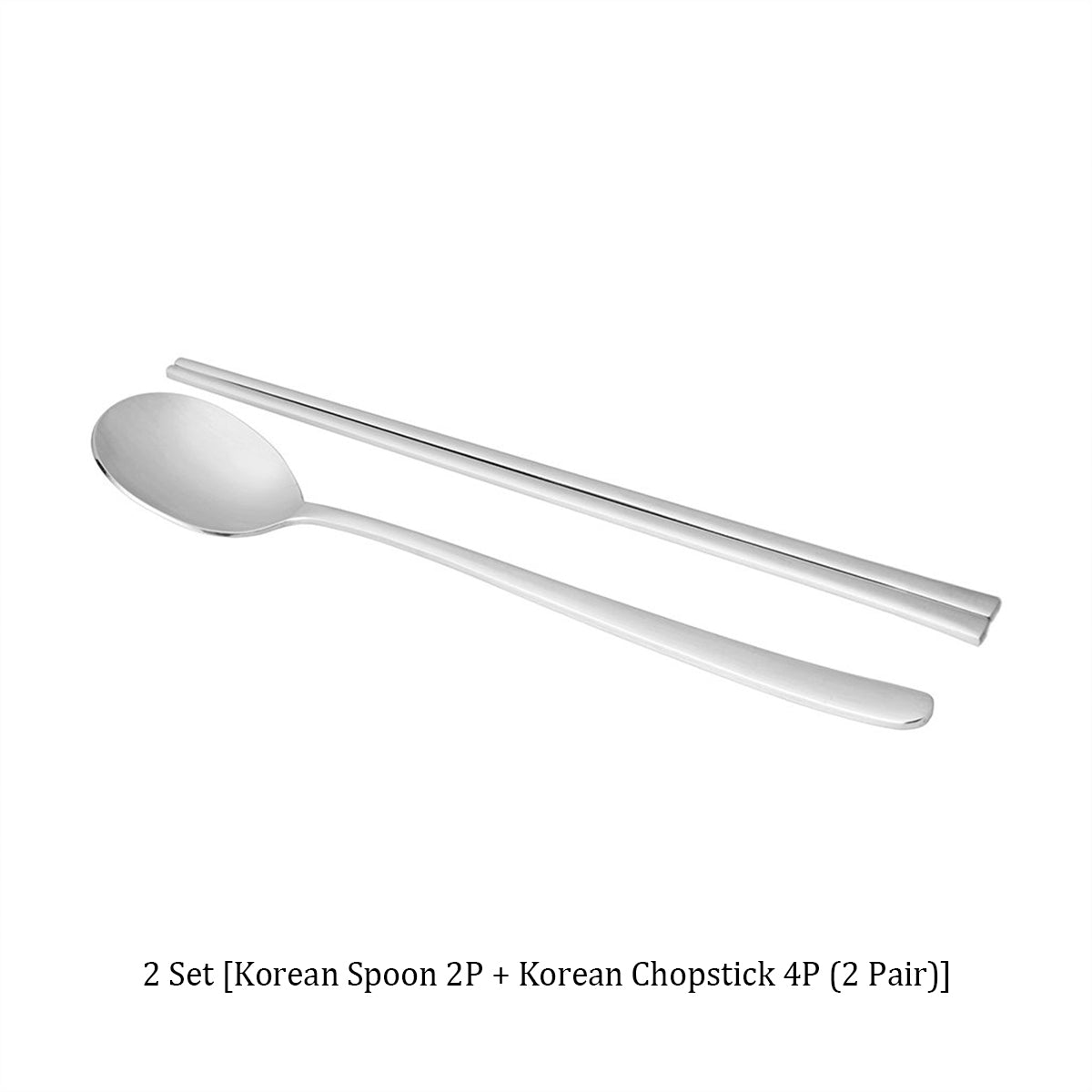 FR4(Satin) Korean Spoon & Chopsticks Set of [2/6] + Custome Engraving (Optional)