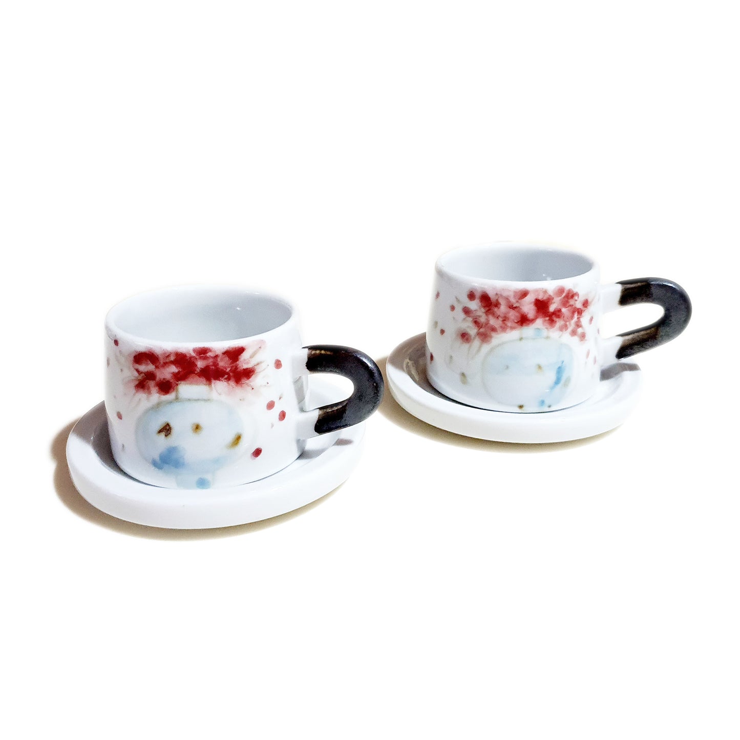Flower Vase Espresso Cup & Saucer Set